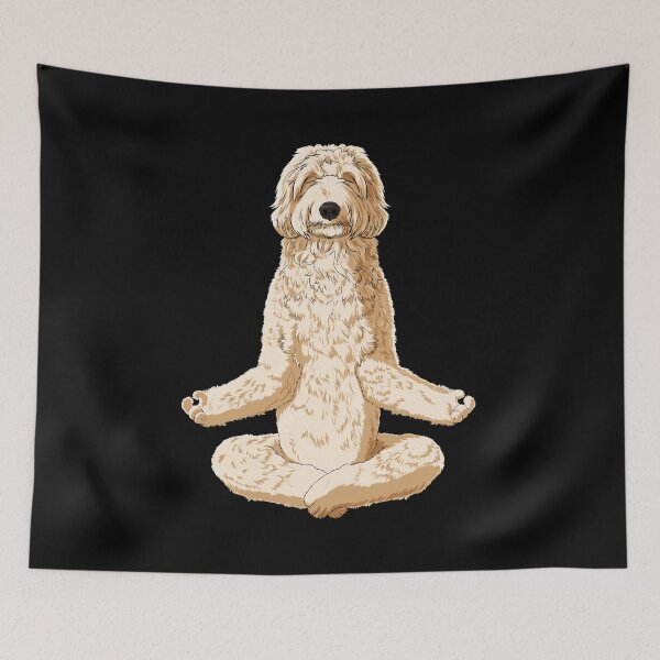 Item preview, Meditating Labradoodle Dog designed and sold by alwe-designs.