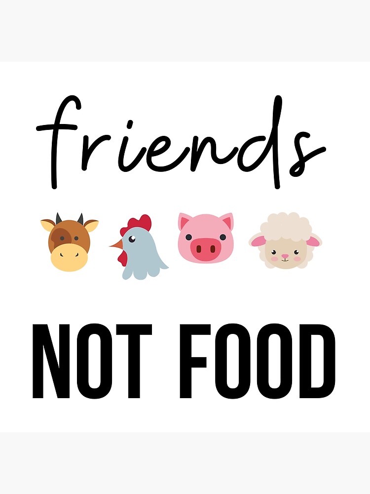 Disover Friends Not Food T-shirt Premium Matte Vertical Poster