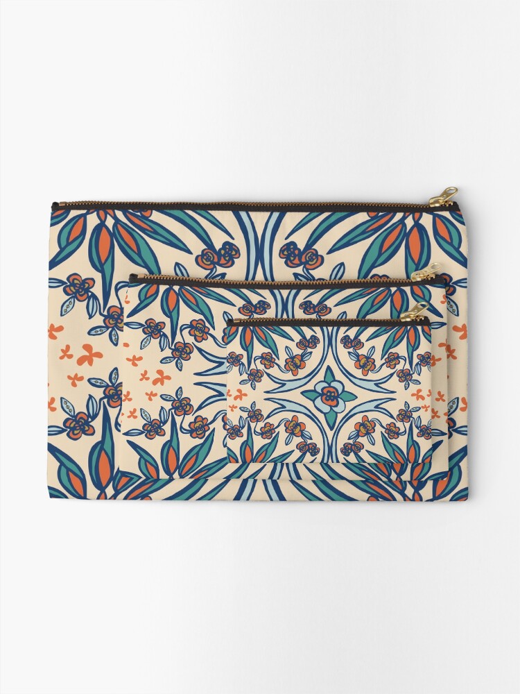 Alternate view of Blue Ridge Paradise Flower Zipper Pouch