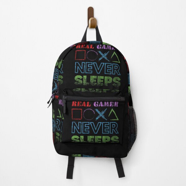 Item preview, REAL GAMER NEVER SLEEPS color, gamers, destroyed, text, captions, play, computer games, console designed and sold by NiceSign.