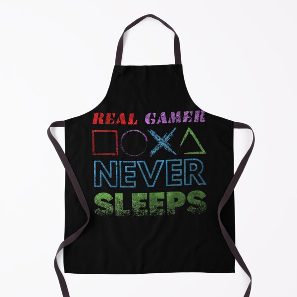 Item preview, REAL GAMER NEVER SLEEPS color, gamers, destroyed, text, captions, play, computer games, console designed and sold by NiceSign.