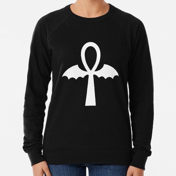 Item preview, Egyptian Goth Ankh with Bat Wings Religious Vampire Mashup designed and sold by SpreadForSatan.