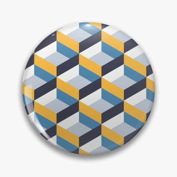 Item preview, Retro Geo - Navy & Yellow designed and sold by Blue-Banana.