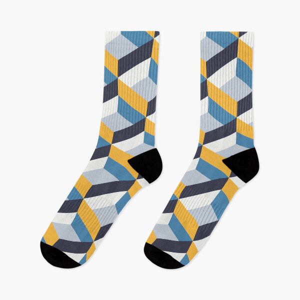 Item preview, Retro Geo - Navy & Yellow designed and sold by Blue-Banana.