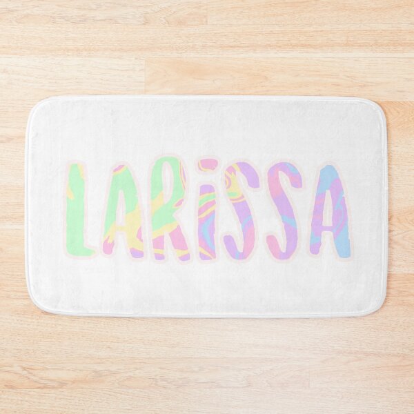 Aperçu de l'œuvre larissa, autocollant de nom de bouteille d'eau de conception personnalisée créée et vendue par robinverheul.