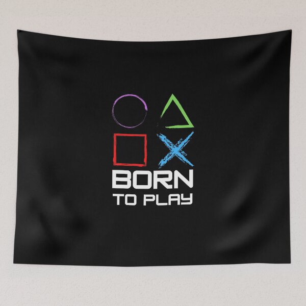 Item preview, BORN TO PLAY color, gamers, text, captions, play, computer games, console  designed and sold by NiceSign.