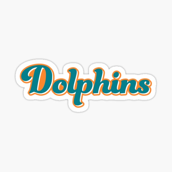 102600-MD101-Miami Dolphins Sticker Set Peel and Stick (4 S