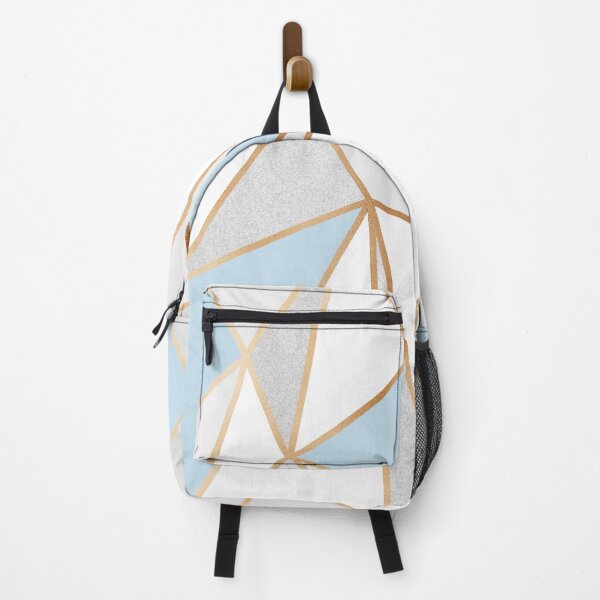 Blue, Grey & Gold Geo Backpack