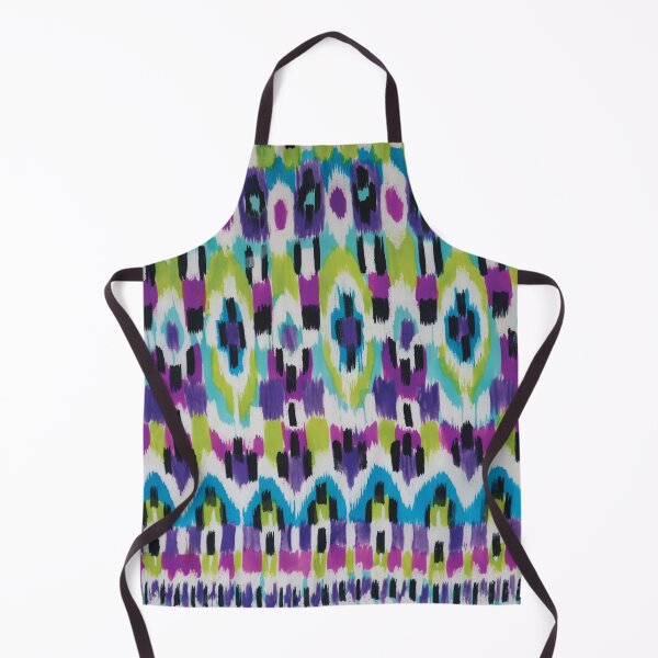 Item preview, Warp Ikat Stripe in Turquoise, Purple and Green designed and sold by Leslie Rogers Todder.