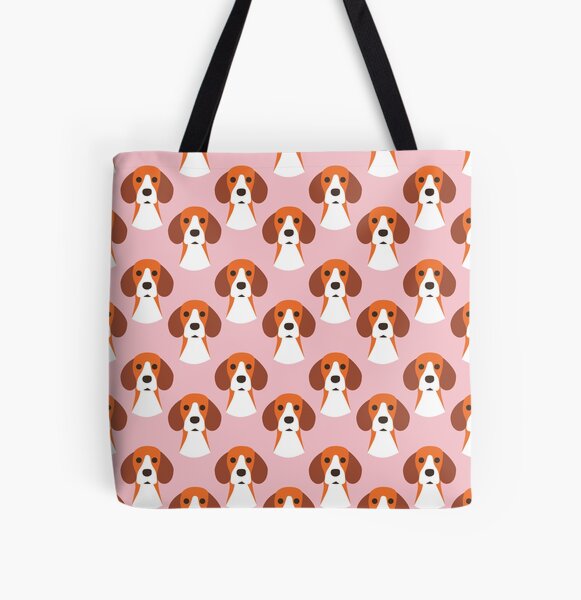 Marshalls BEAGLE HOUND DOG W/GLASSES~LARGE Shopping Tote Bag~Reusable  EcoFriendl