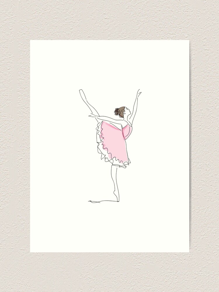 opbevaring tone At sige sandheden Stylish, Minimalist Ballet Dancer Feminine Line Art Drawing" Art Print by  RLYGR8 | Redbubble