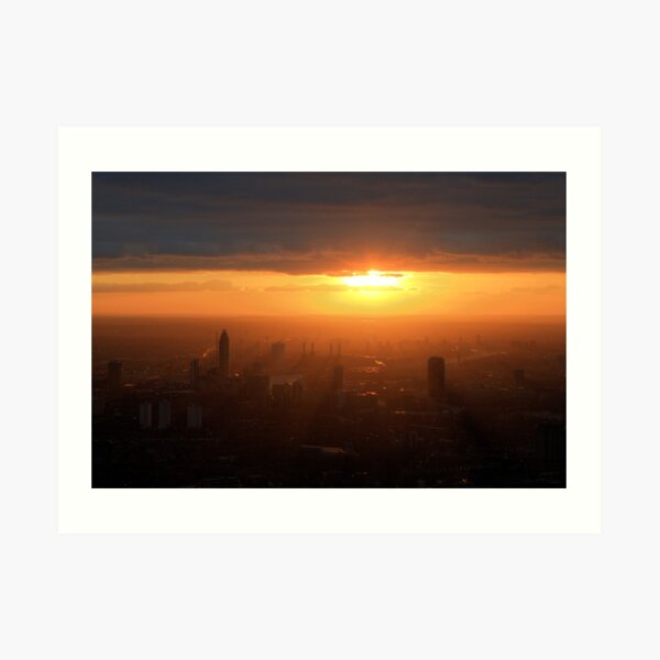 Sunset over London Art Print