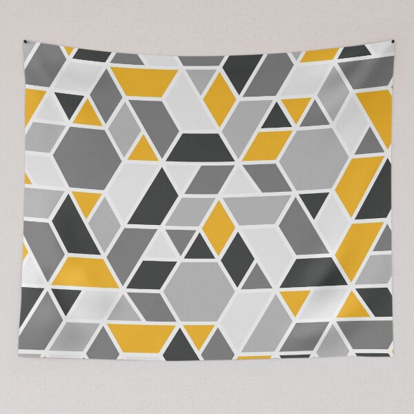 Item preview, Abstract Geo - Yellow & Grey designed and sold by Blue-Banana.