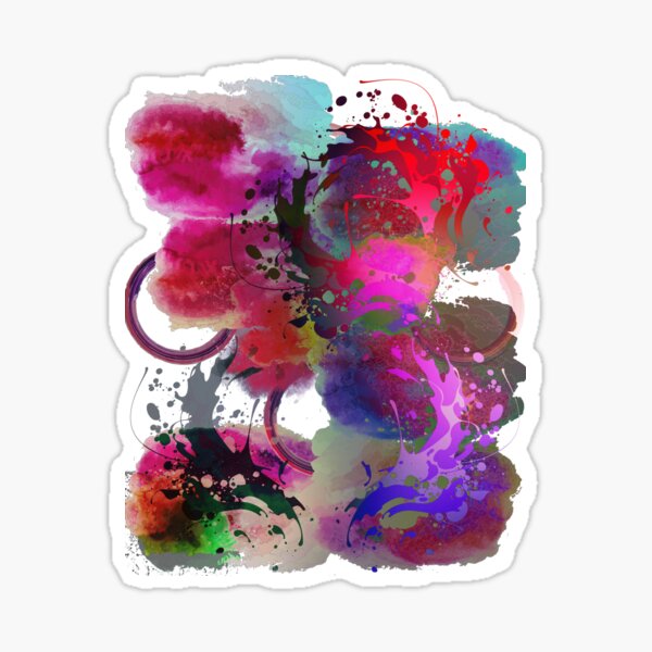 Abstract Art Design- Hot Mess Sticker