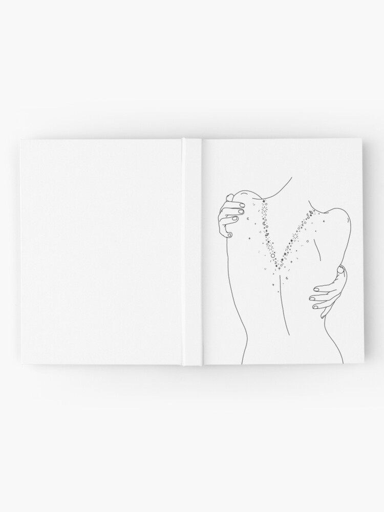 Alternate view of Nude back line drawing - Sofia Hardcover Journal