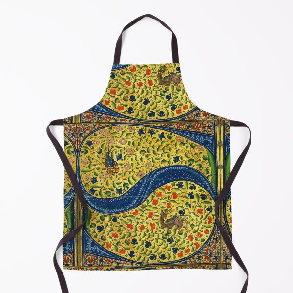 Item preview, WEIRD MEDIEVAL BESTIARY  S LETTER  INHABITED by SNAIL AND DRAGON AMONG COLORFUL FLOWERS designed and sold by BulganLumini.