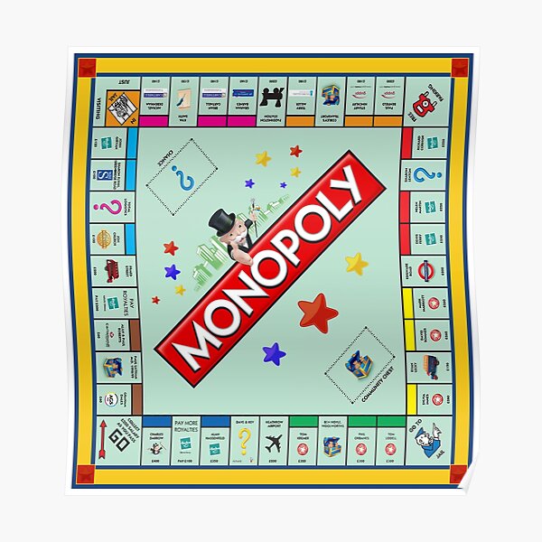 Monopoly Board Game Poster