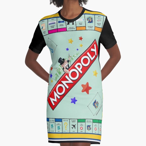 Monopoly Board Game Graphic T-Shirt Dress