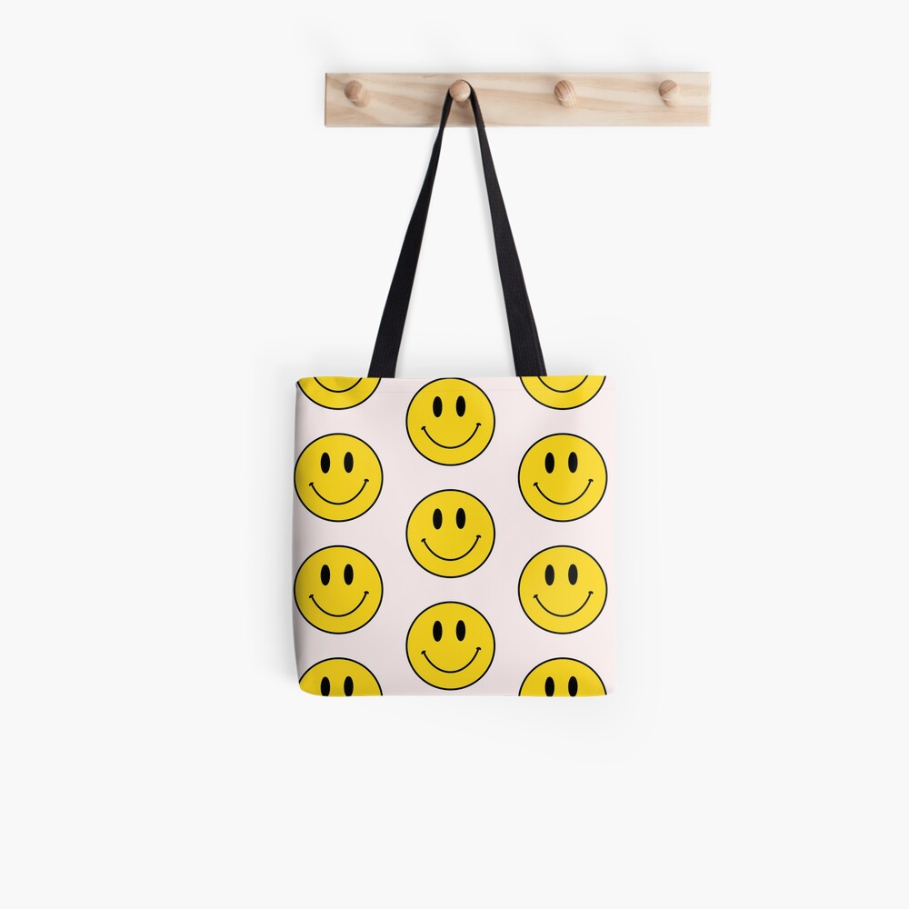 Smiley Face Tote Bag for Sale by artbykaylaa