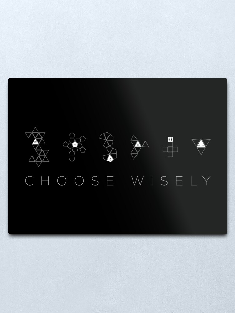 Alternate view of Choose Wisely Metal Print