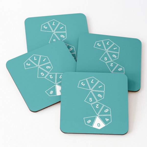 Item preview, Teal Unrolled D10 designed and sold by clarkstpress.