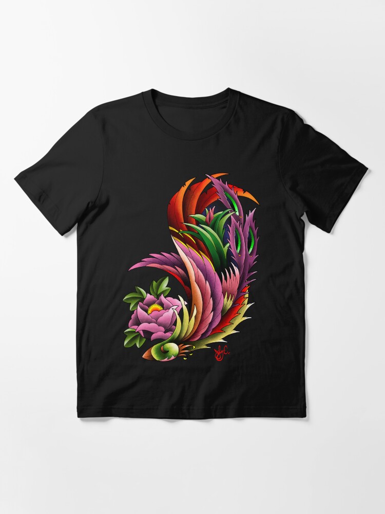 Thumbnail 3 of 7, Essential T-Shirt, Peony Firebird designed and sold by jabwai.