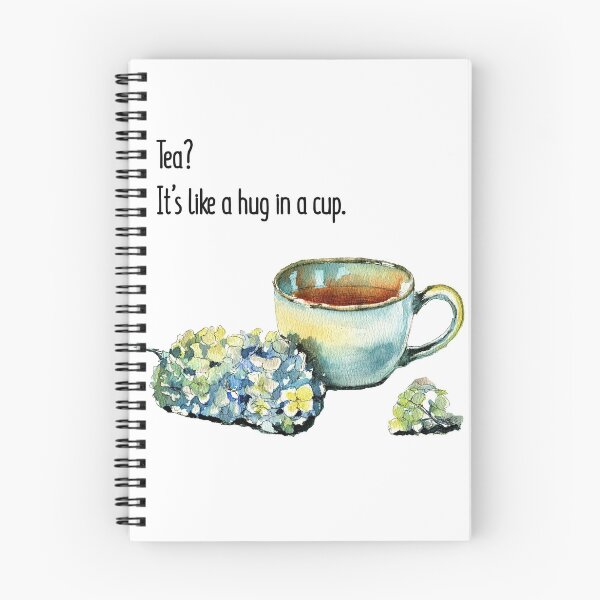 Item preview, Blue tea cup with hydrangea flowers designed and sold by Zavyalova-art.