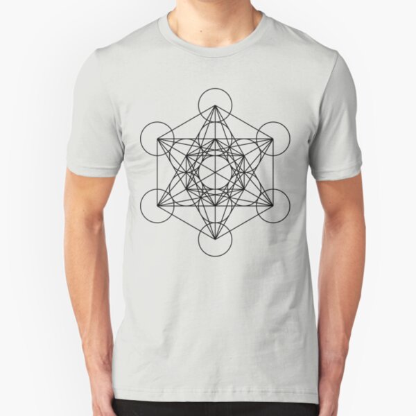 Metatron's Cube - Sacred Geometry Slim Fit T-Shirt