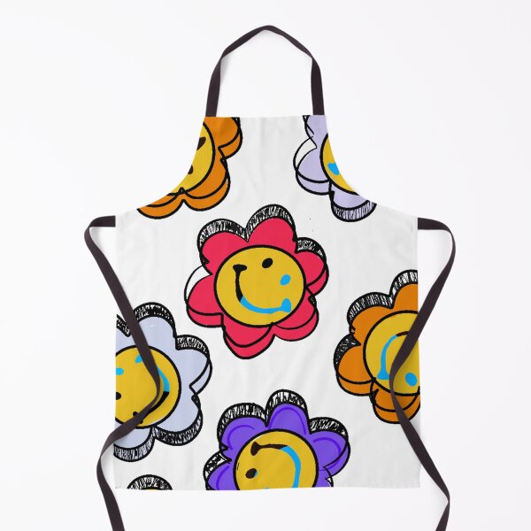 Item preview, Smiley (Half blue)  Flowers Colorful Sketch  designed and sold by Mywaytothehigh.