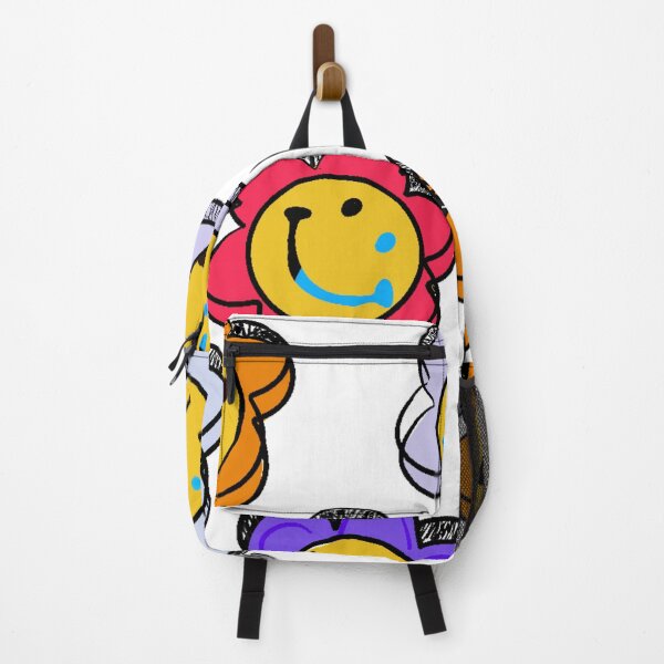 Item preview, Smiley (Half blue)  Flowers Colorful Sketch  designed and sold by Mywaytothehigh.