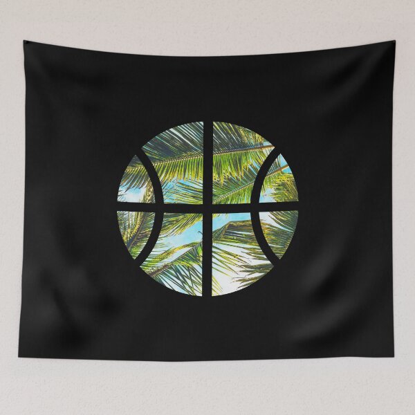 Item preview, Basketball Shape Photography Palm Tree Leaves designed and sold by COURT-VISION.