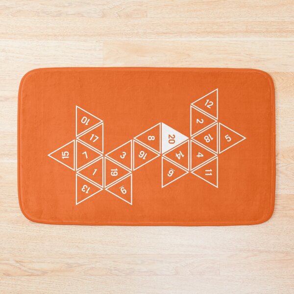 Item preview, Orange Unrolled D20 designed and sold by clarkstpress.
