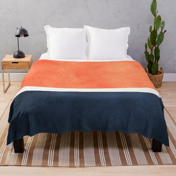 Item preview, Mid Century Minimal Abstract - Blue and Orange designed and sold by Blue-Banana.