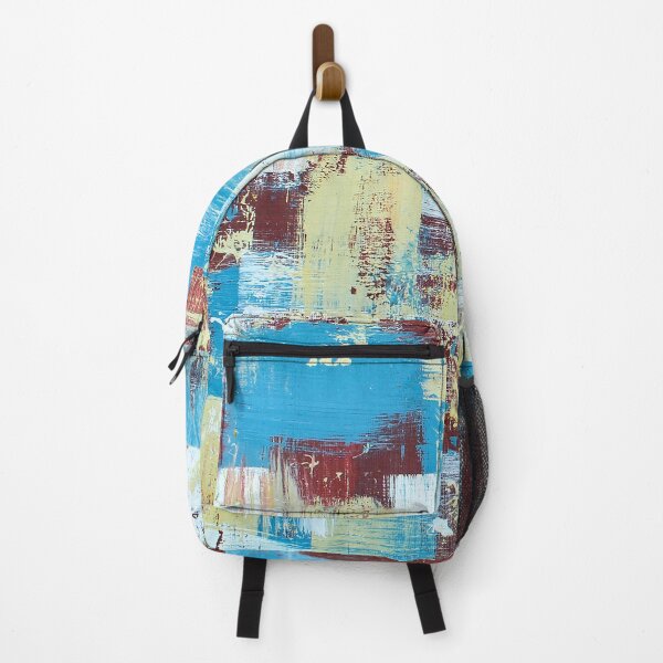Item preview, Distressed Urban Farmhouse Decor Art, Distressed Art, Abstract Art, Beige, Red, Blue designed and sold by AbstractAcacia.
