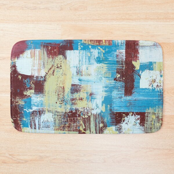Item preview, Arte de decoración de casa de campo urbana angustiado, angustiado arte, arte abstracto, beige, rojo, azul designed and sold by AbstractAcacia.