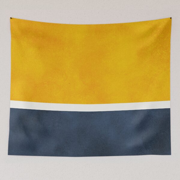Item preview, Mid Century Minimal Abstract - Blue and Yellow designed and sold by Blue-Banana.