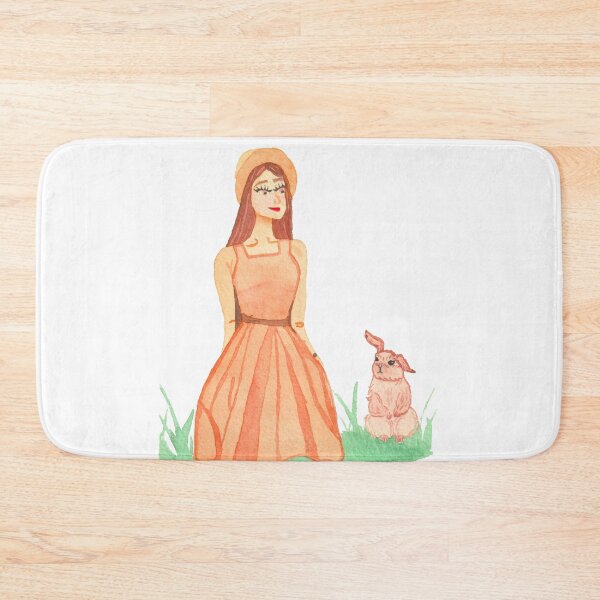 Item preview, Girl with Rabbit, white designed and sold by Sonderblume.