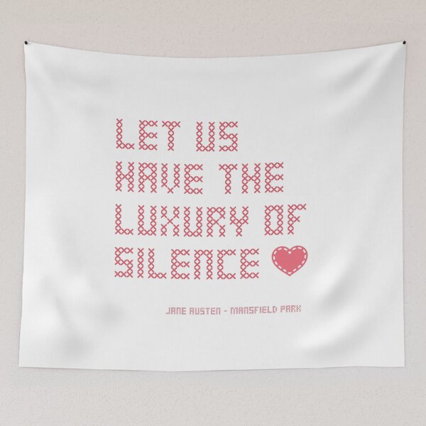 Artikelvorschau, Lassen Sie uns den Luxus der Stille genießen - Mansfield Park Quote, Jane Austen entworfen und verkauft von heyitsclara.