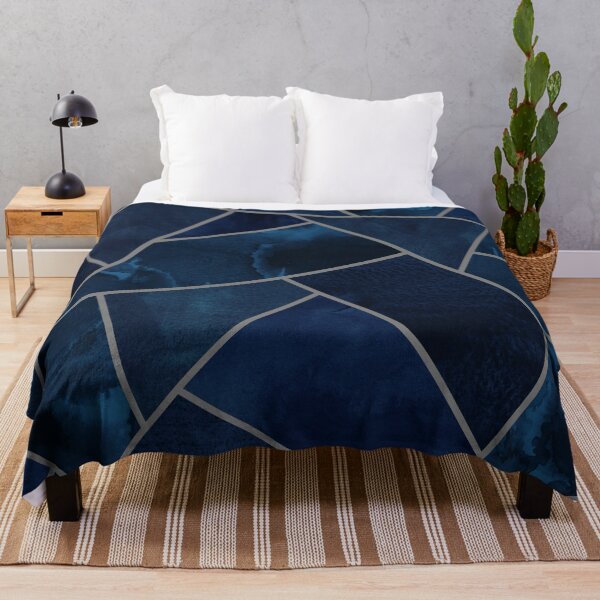 Navy & Grey Geo Throw Blanket