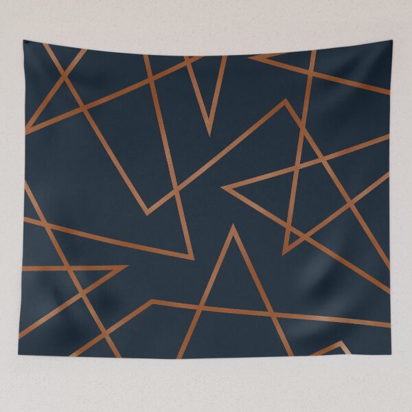 Item preview, Navy & Copper Abstract designed and sold by Blue-Banana.