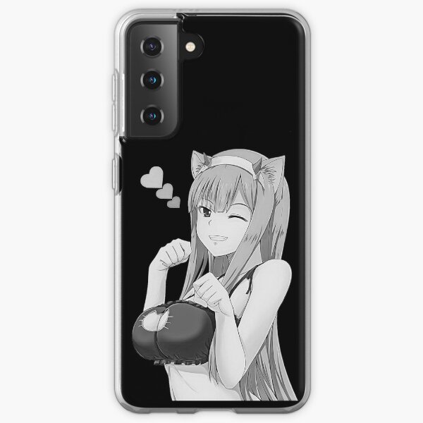 Lovely Nekomimi Zero Two from Darling in the Franxx. | Grayscale black Samsung Galaxy Soft Case