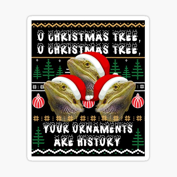 Bearded Dragon Christmas Sticker