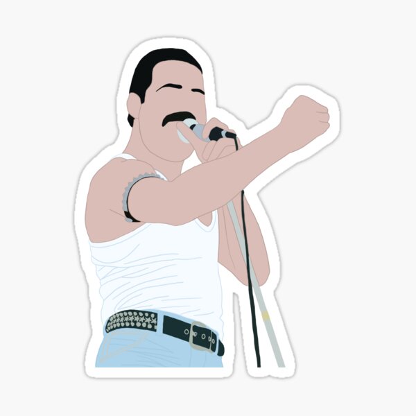 Reina Freddie Mercury Live Aid Art Pegatina