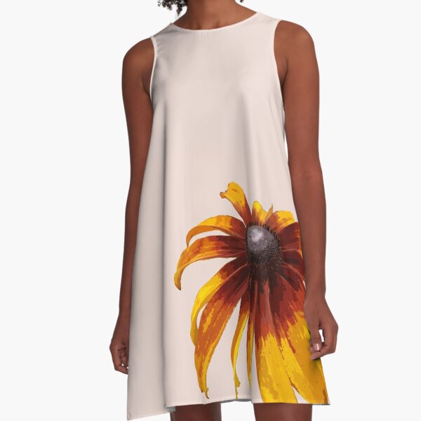 Black-Eyed Susan - Pale Pink A-Line Dress