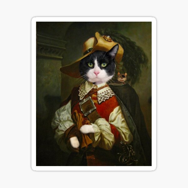 Captain Handsome - Tuxedo Cat Sticker