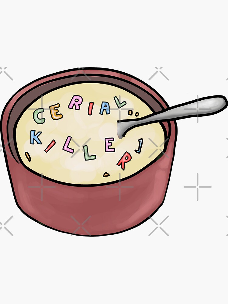 "Cerial Killer alphabet cereal breakfast bowl fruit loops