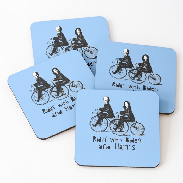 Item preview,  Ridin with Biden and Harris  Joe and Kamala on Bicycles designed and sold by LoveAndDefiance.