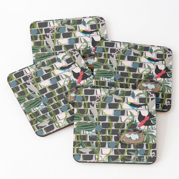 Item preview, Seasonal Visitors on Climbing Vines Wall designed and sold by famenxt.