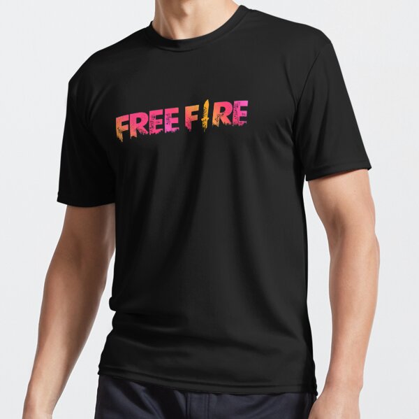 Caroline Free Fire Free Fire Active T Shirt By Yvettelawdlje Redbubble - fire hand with black shirt roblox