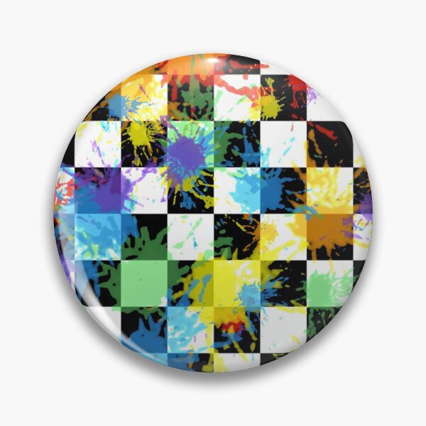 Item preview, Splatter Paint Checkered Pattern designed and sold by RoserinArt.